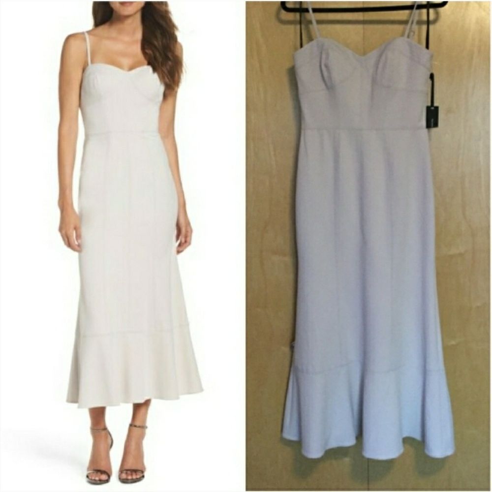 Vera Wang Sans Women's Seamed Midi Formal Dress - Picture 2 of 7